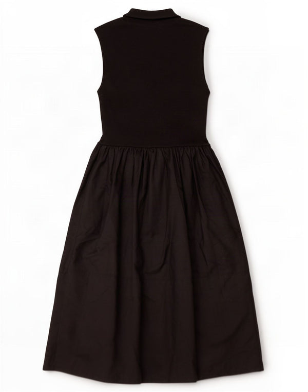 Zara Robe de princesse sans manches pour femme UK 12 en coton noir moyen