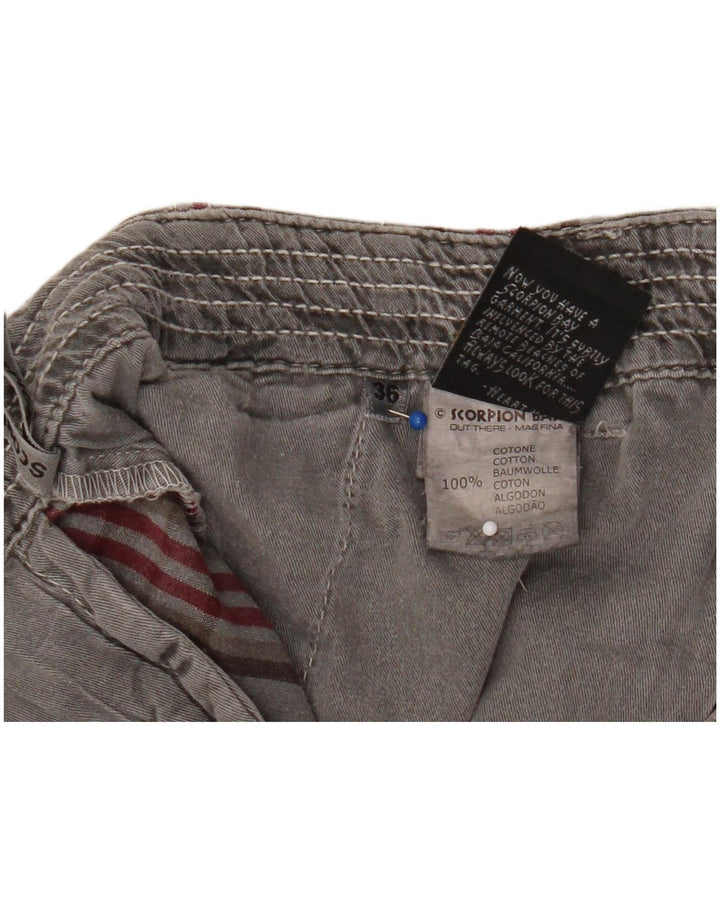 Scorpion Bay Short cargo pour homme W36 en coton à carreaux gris grand