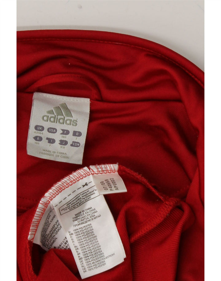 ADIDAS Veste de survêtement pour homme UK 42/44 Grand Rouge Colorblock Polyester