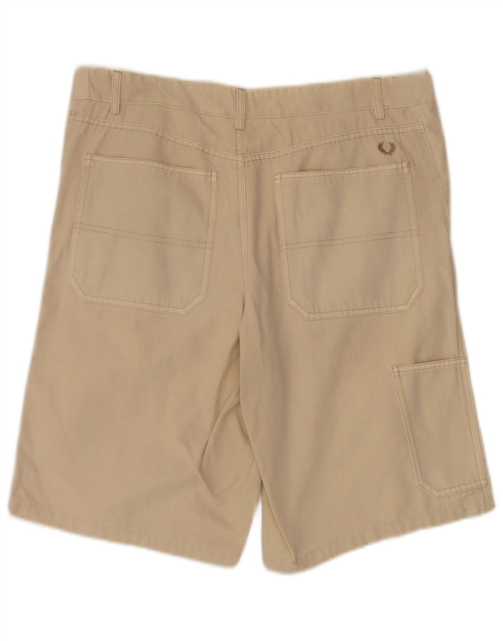 FRED PERRY Short décontracté pour homme IT 48 Medium W36 Beige Coton