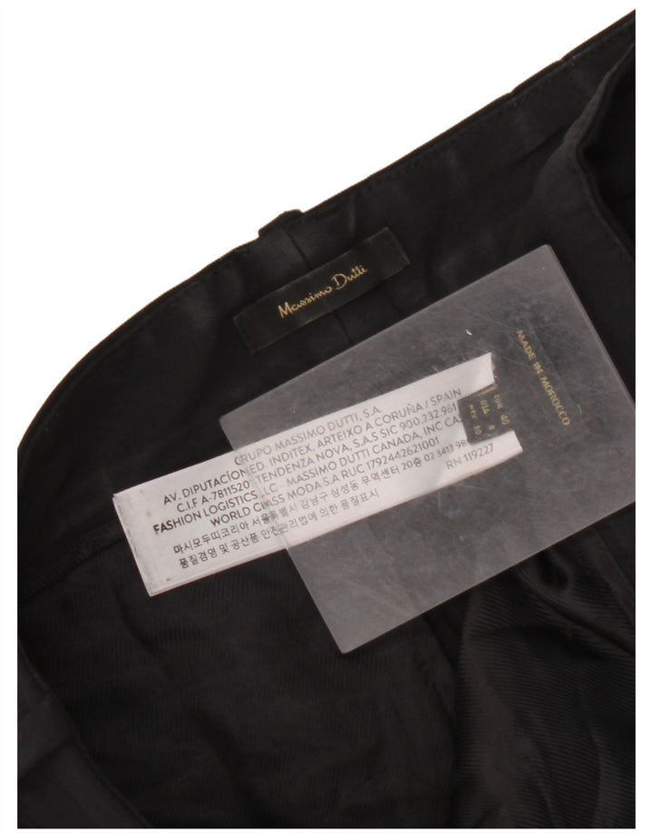 MASSIMO DUTTI Pantalon de costume droit pour femme EU 40 Medium W30 L27 Noir