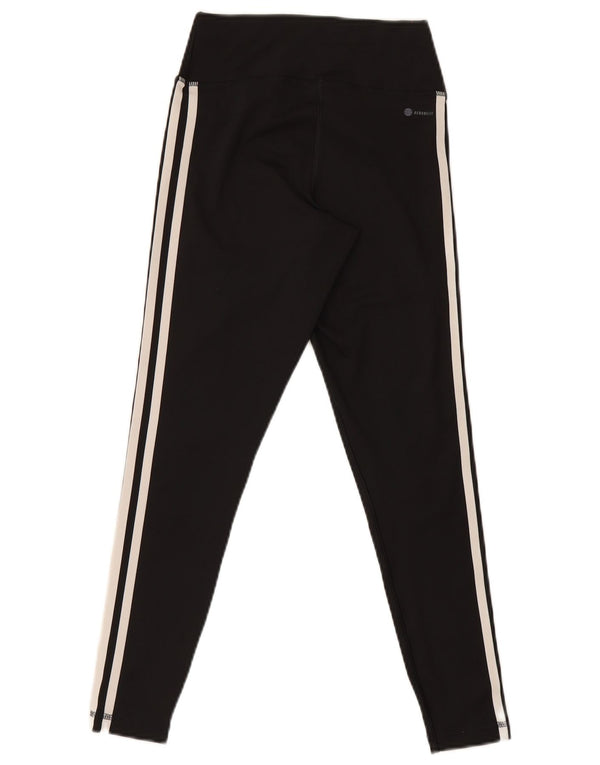 Adidas Femmes Aeroready Leggings UK 8/10 Petit Noir Polyester