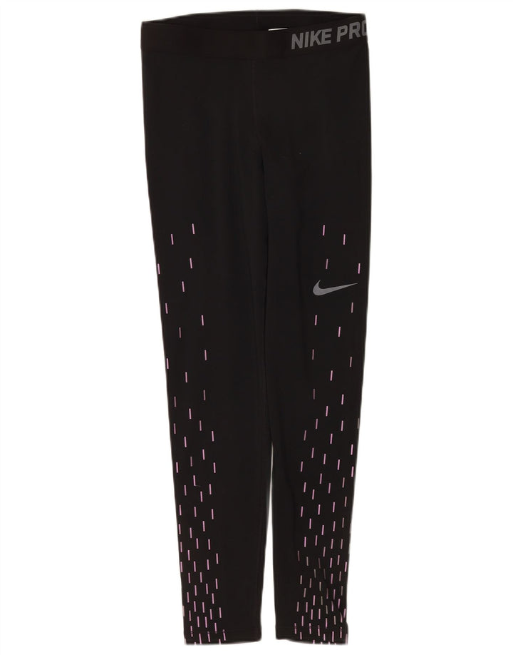 Nike Legging graphique Dri Fit pour femme UK 12 Noir moyen géométrique