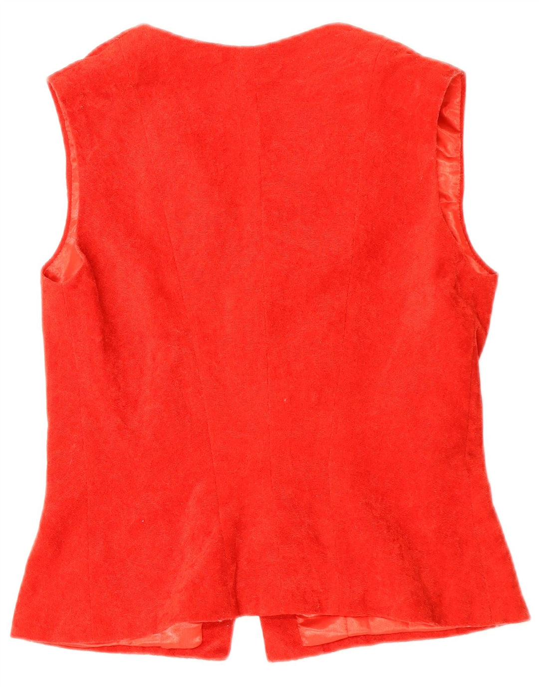 VINTAGE Gilet Femme UK 14 Rouge Moyen