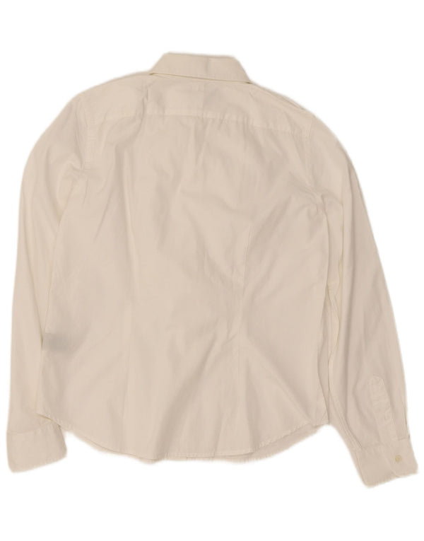 Ralph Lauren Chemise à manches longues pour femme Petite UK 14 Blanc moyen