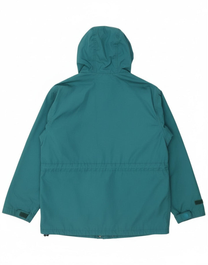 BELFE Womens Hooded Windbreaker Jacket EU 44 XL Blue Polyester