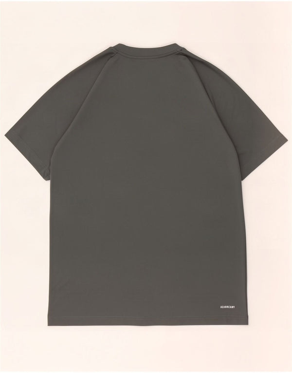 Adidas Homme Aeroready T-Shirt Top Gris Moyen Polyester