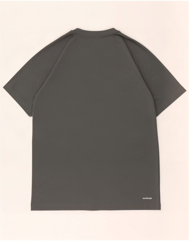 Adidas Homme Aeroready T-Shirt Top Gris Moyen Polyester