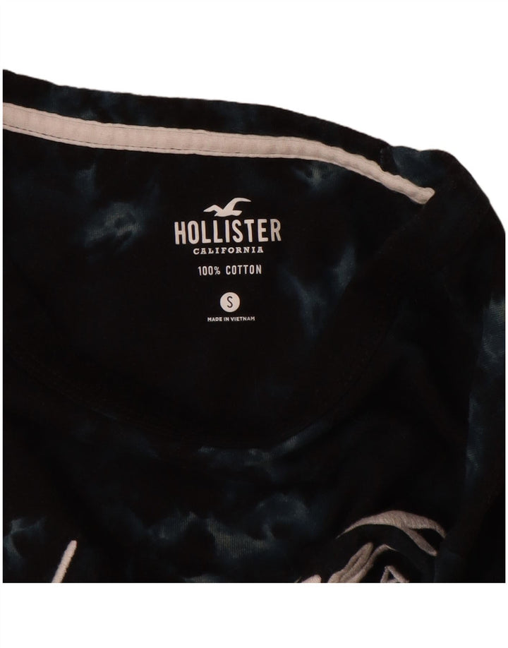HOLLISTER T-shirt graphique pour hommes, petit haut en coton Tie Dye bleu marine