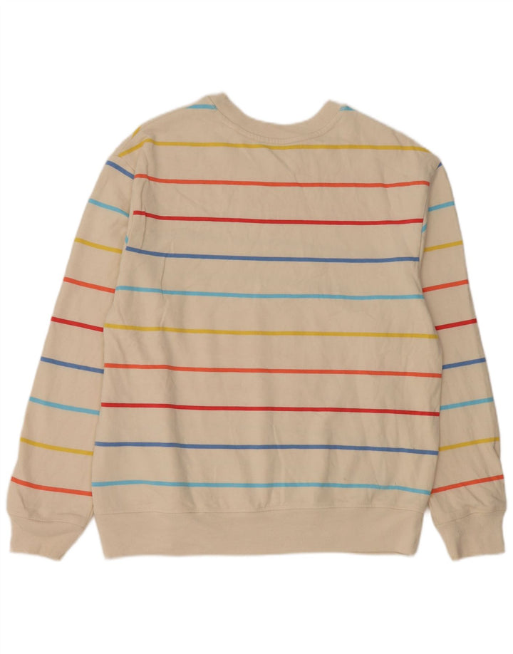 Marks & Spencer Sweat-shirt pour femme UK 44 Medium Off White Rayé