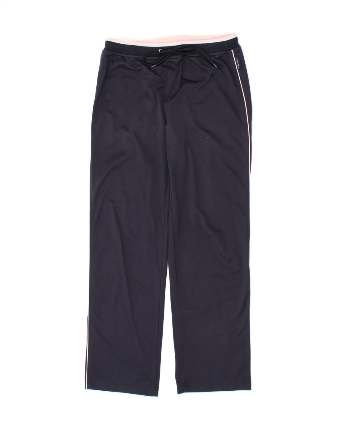 CHAMPION Womens Tracksuit Trousers UK 14 Medium  Navy Blue Polyester Vintage Champion and Second-Hand Champion from Messina Hembry 