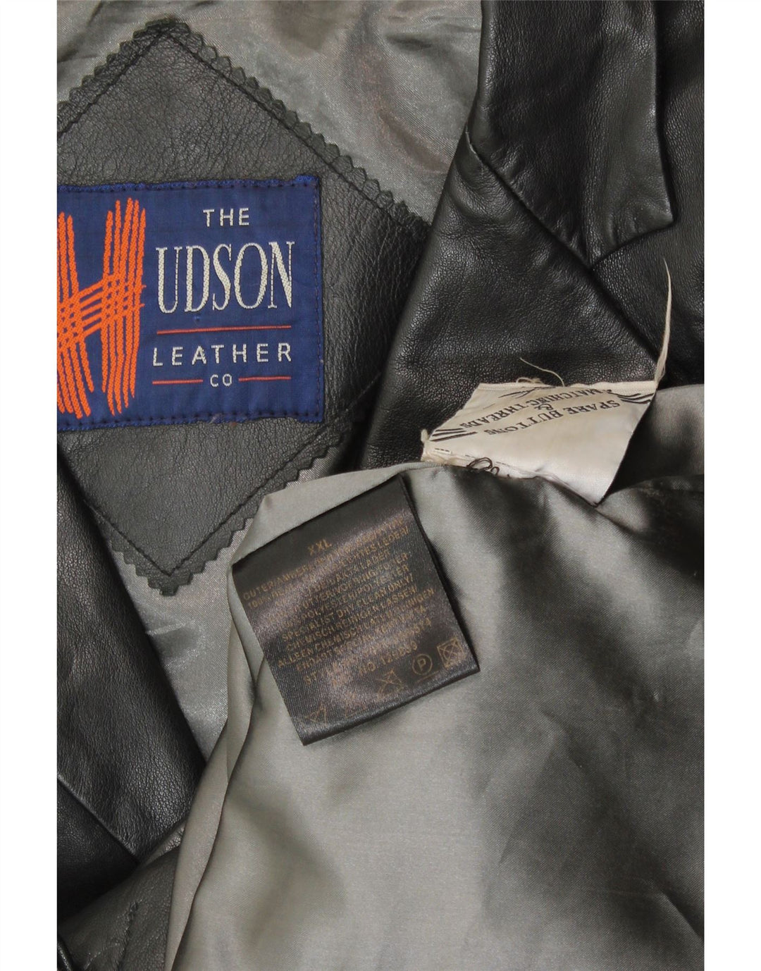 HUDSON Veste en cuir pour homme UK 44 2XL Cuir noir