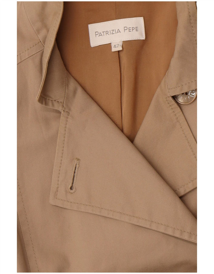 Patrizia Pepe Trench Femme IT 42 Coton Beige Moyen