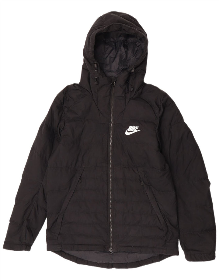 Veste matelassée à capuche Nike pour hommes UK 38 Polyester noir moyen