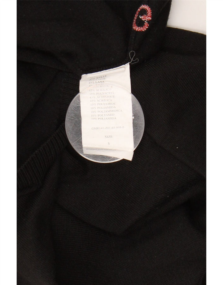 GUESS Womens Crew Neck Jumper Sweater UK 10 Small Black Wool Vintage Guess and Second-Hand Guess from Messina Hembry 
