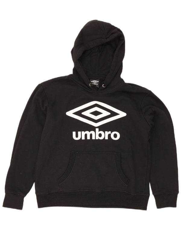 Umbro Pull à capuche graphique pour femme UK 44 Coton noir moyen