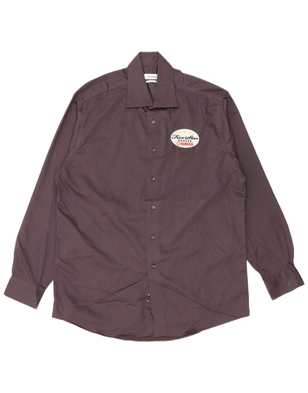 CALVIN KLEIN Chemise homme Taille 15 1/2 16 Coton tacheté gris moyen