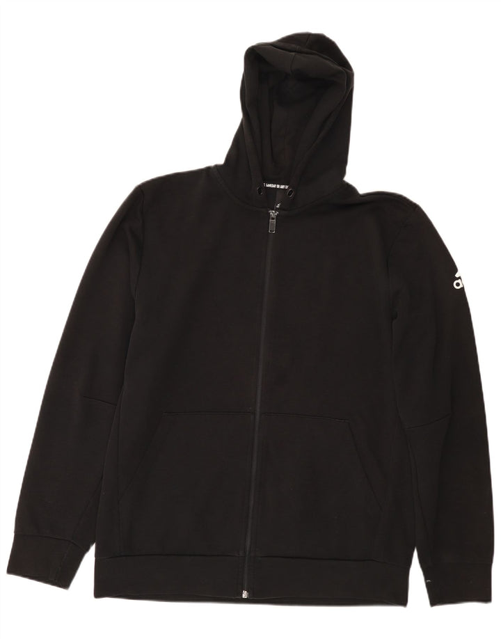 Adidas Pull à capuche zippé pour homme Grand polyester noir