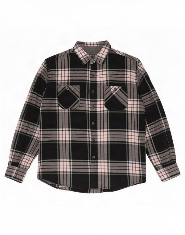 Wrangler Chemise en flanelle pour homme XL en coton à carreaux noirs