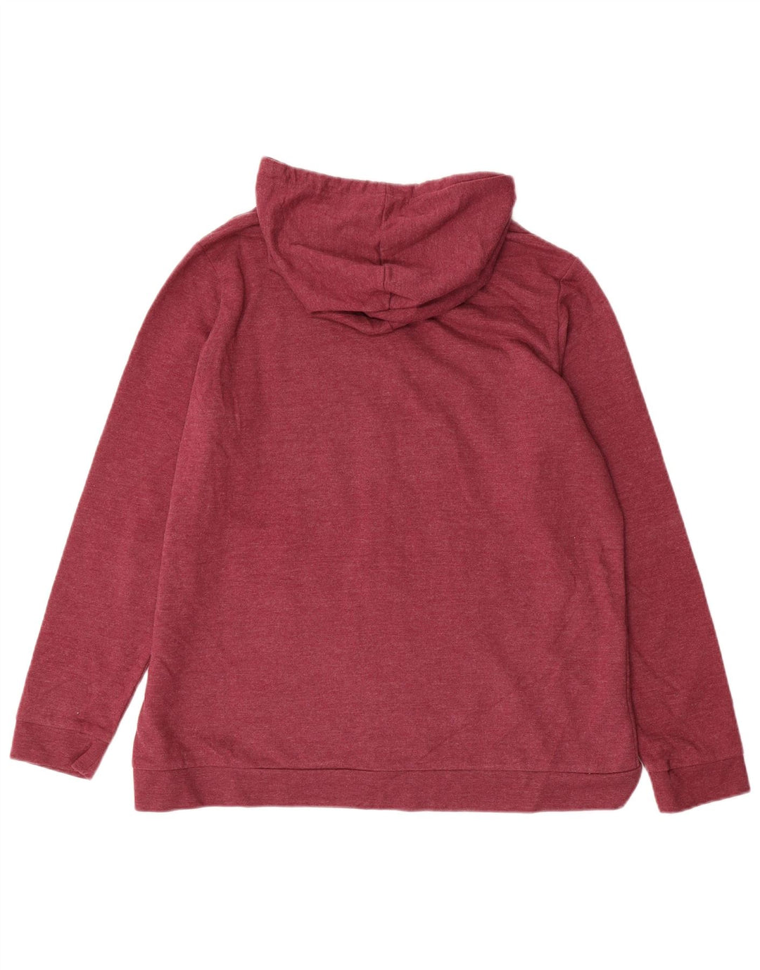 EDDIE BAUER Pull à capuche zippé pour femme UK 18 XL Coton bordeaux