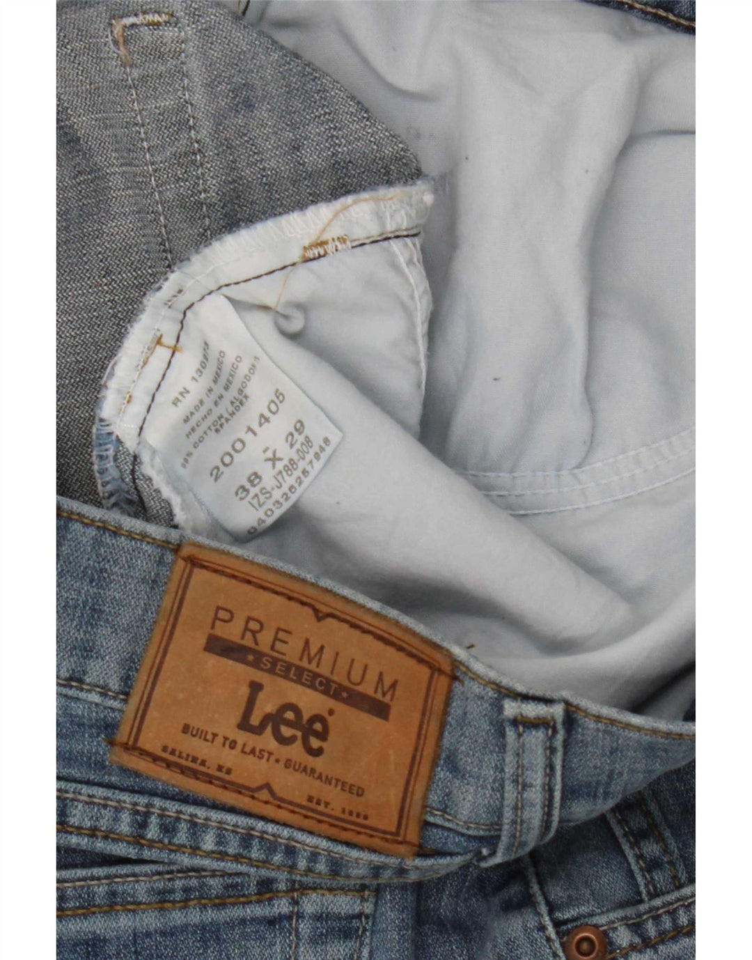 Lee Jean droit homme W38 L29 bleu coton
