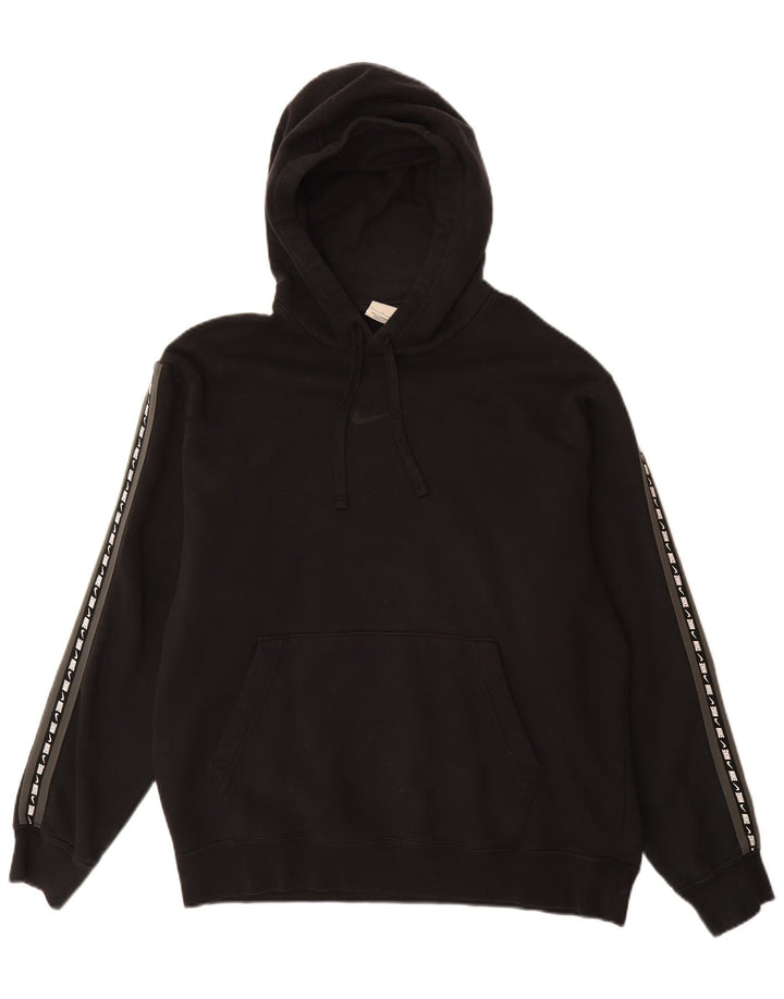 NIKE Pull à capuche graphique pour hommes Grand coton noir