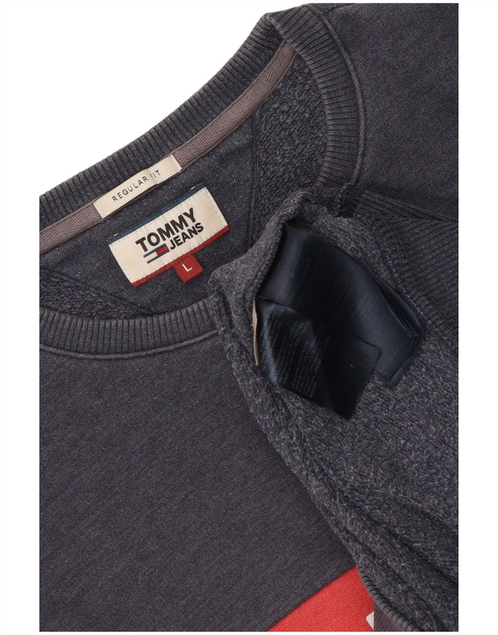 Tommy Hilfiger Sweat-shirt pour homme Large Bleu marine Colourblock