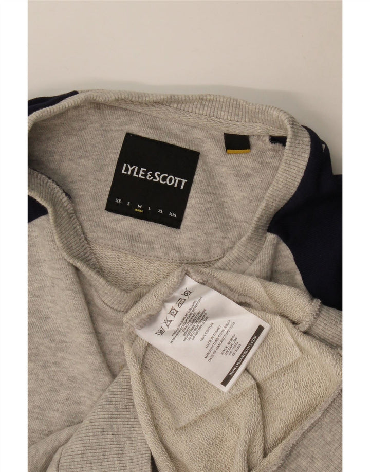 Lyle & Scott Sweat-Shirt Homme Gris Moyen Colorblock Coton