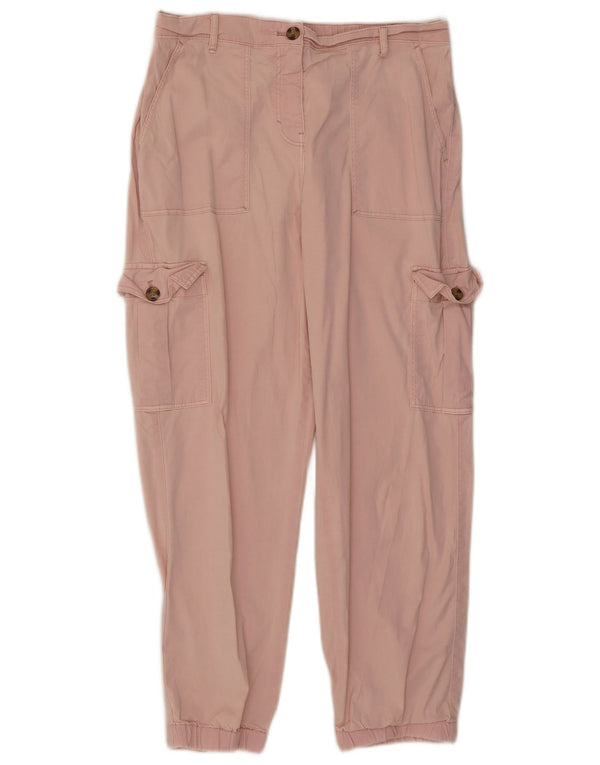 Marks & Spencer Pantalon cargo court pour femme UK 12 Medium W30 L26 Rose