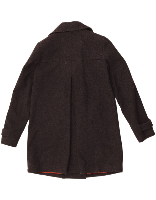 Benetton Caban surdimensionné pour femme UK 10 Petite laine grise