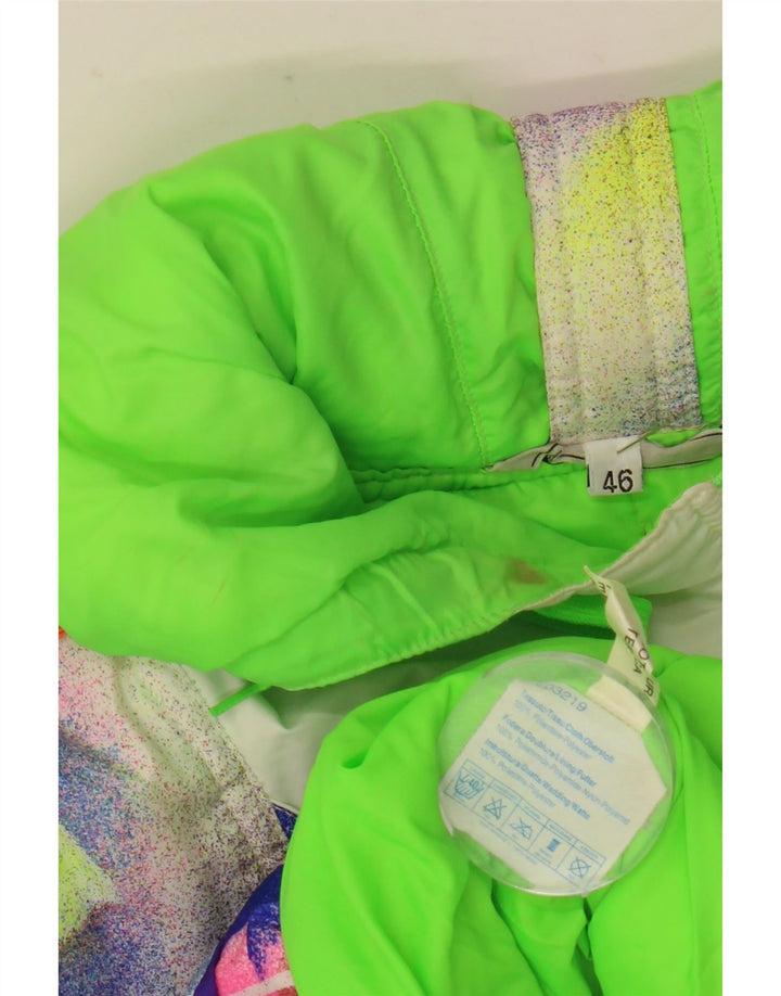 Brunik Veste coupe-vent à capuche pour femme IT 46 Large Multicolore Géométrique