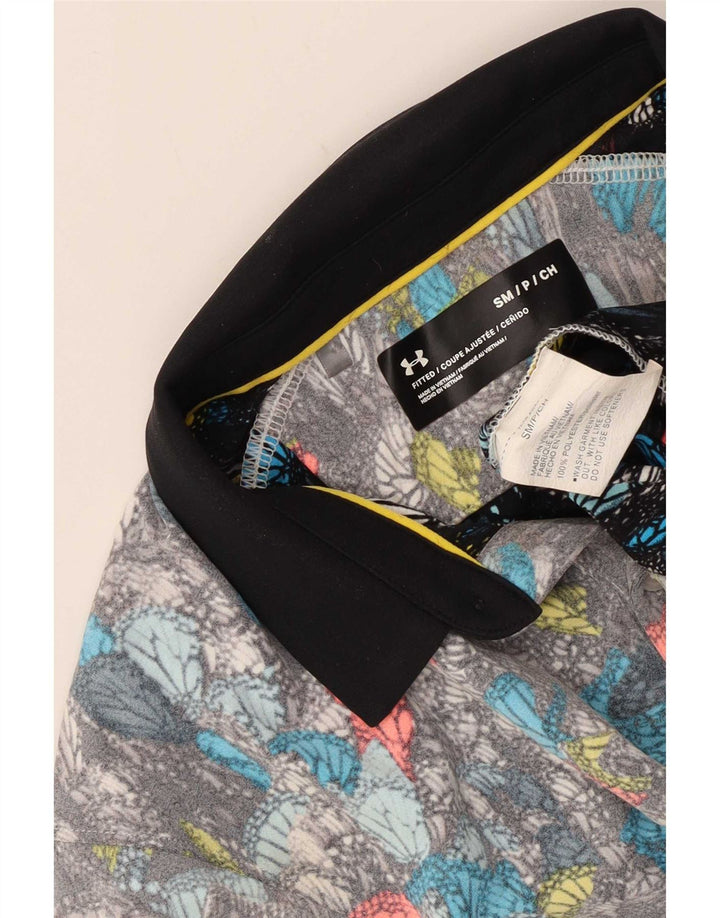 Under Armour Polo de rugby à motif abstrait pour homme Petit gris Polyester