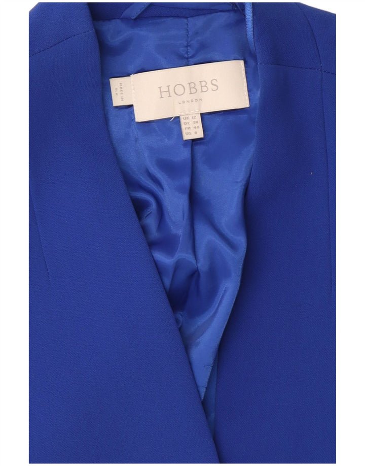 Hobbs Veste boléro à manches 3/4 pour femme UK 12 Bleu moyen Polyester