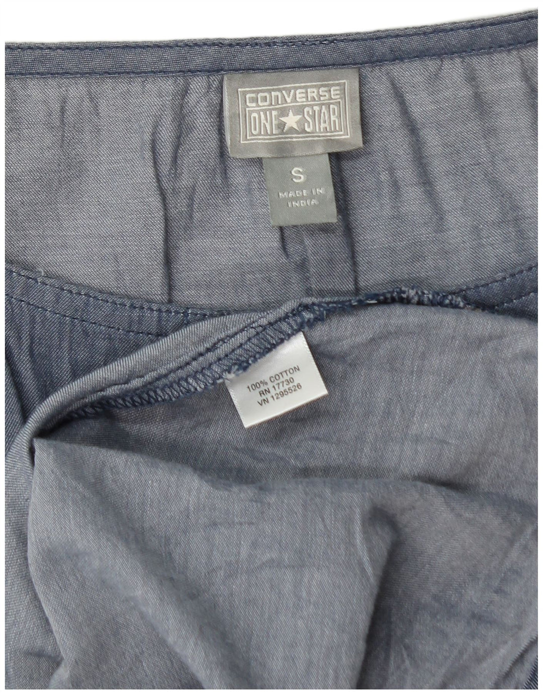 CONVERSE Robe trapèze sans manches pour femme UK 10 Petit coton bleu