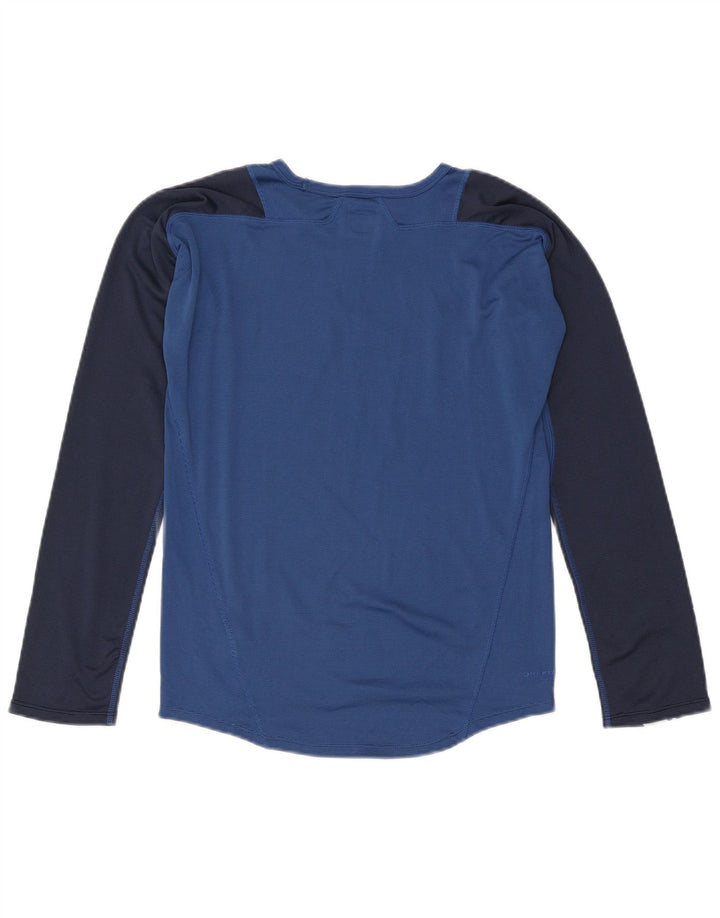 Nike Haut à manches longues pour homme UK 36/38 Petit Bleu Colorblock Polyester