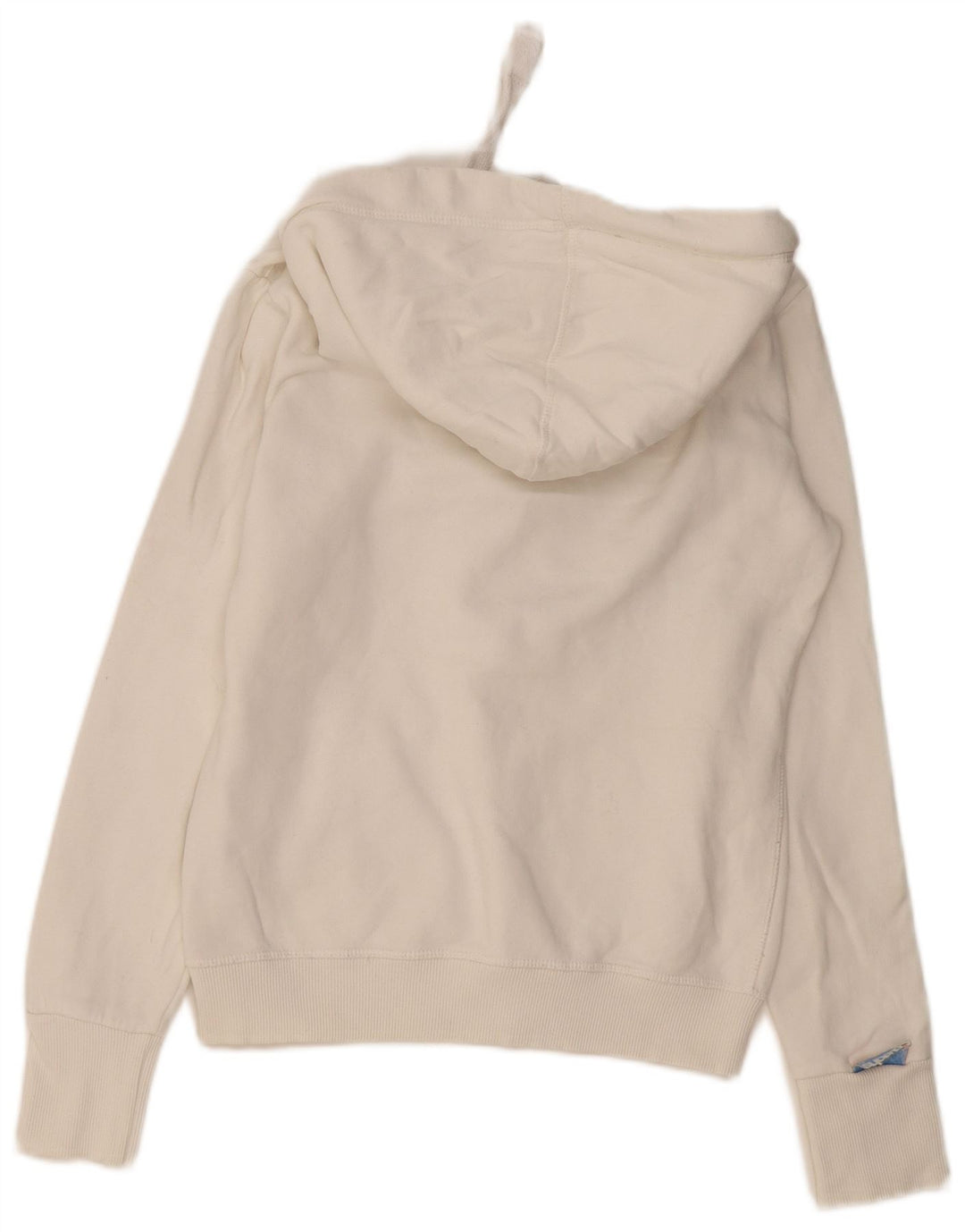 SUPERDRY Pull à capuche graphique pour femme UK 10 Petit coton blanc