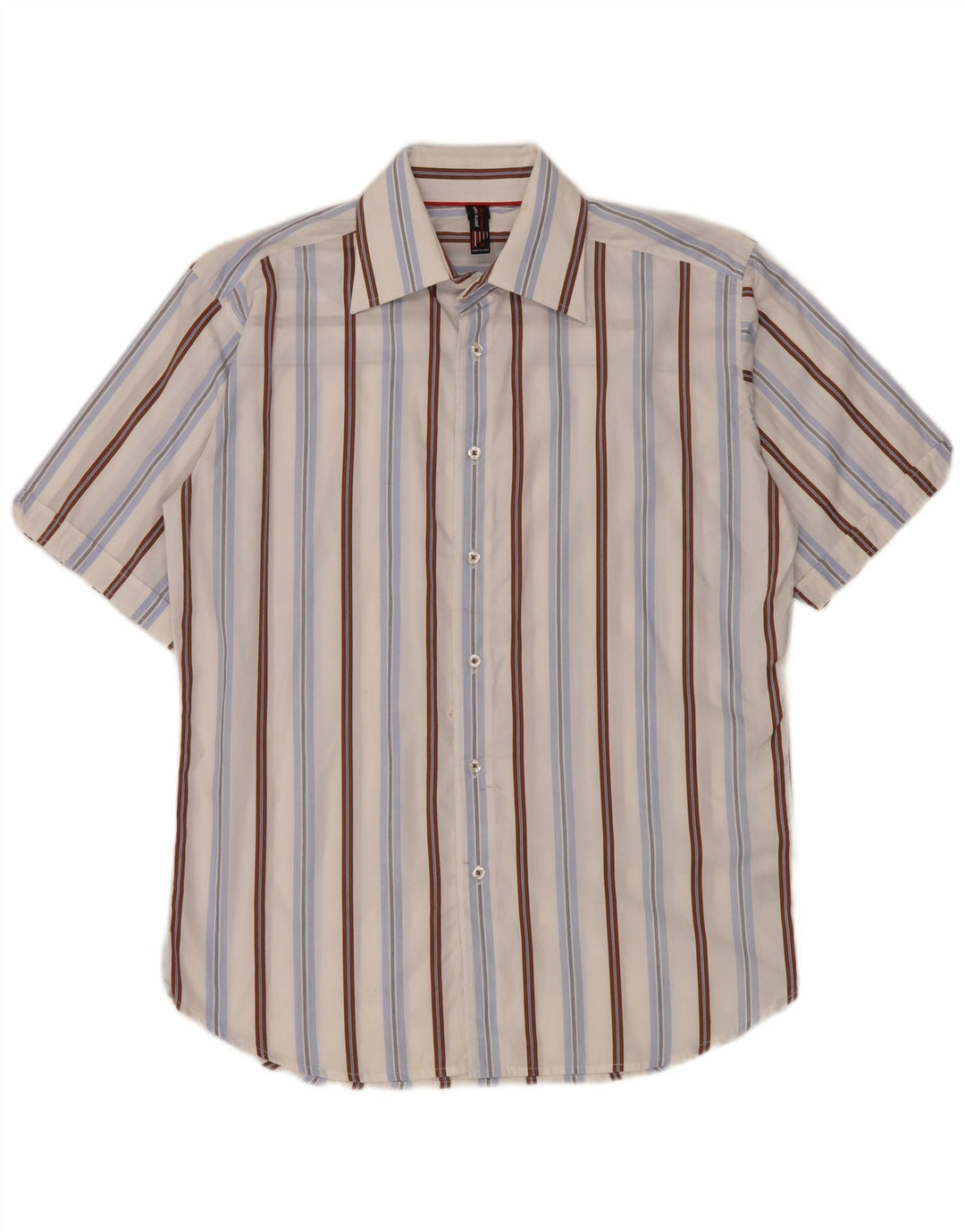 PIERRE CARDIN Chemise Manches Courtes Homme Rayé Moyen Multicolore