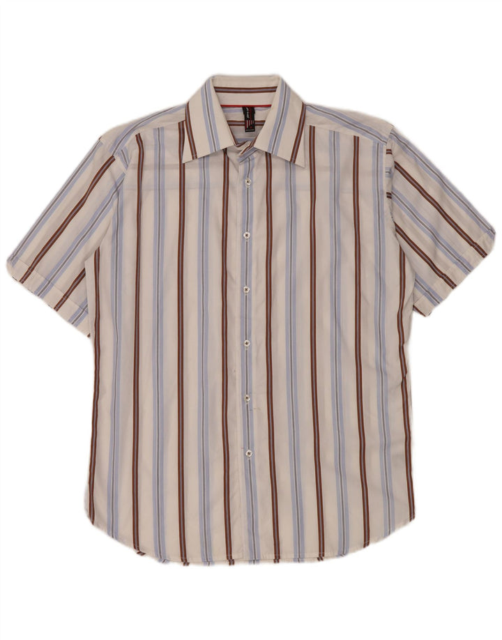 PIERRE CARDIN Chemise Manches Courtes Homme Rayé Moyen Multicolore