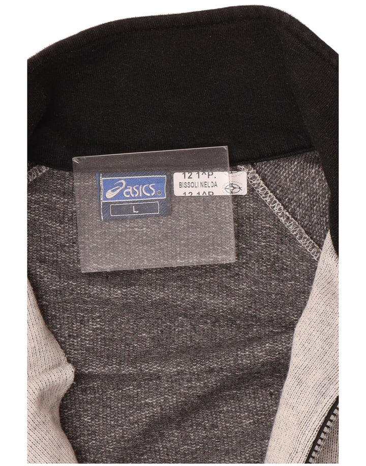 ASICS Veste de survêtement pour hommes en coton color block grand gris