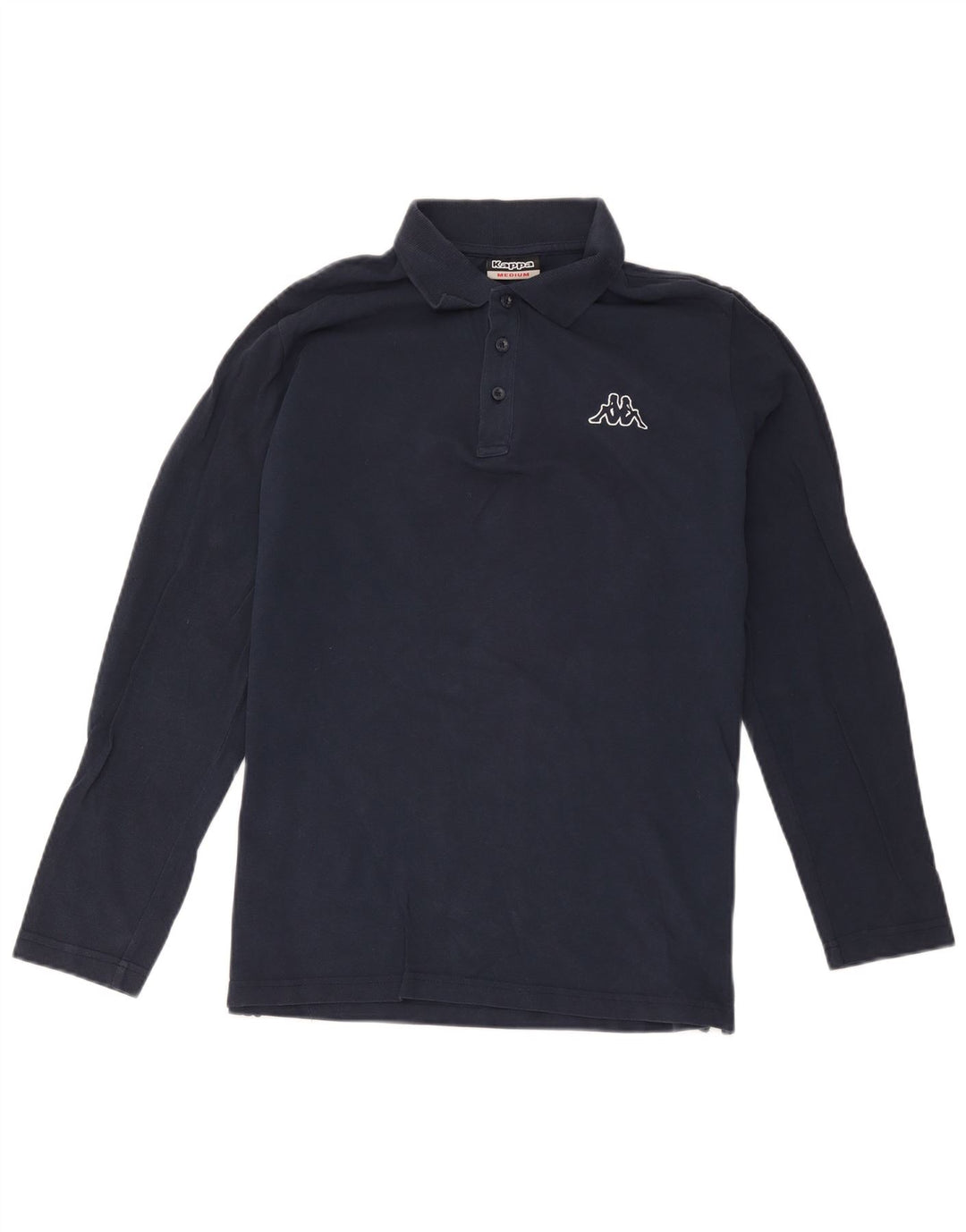 KAPPA Polo à Manches Longues Homme Bleu Marine Moyen Coton