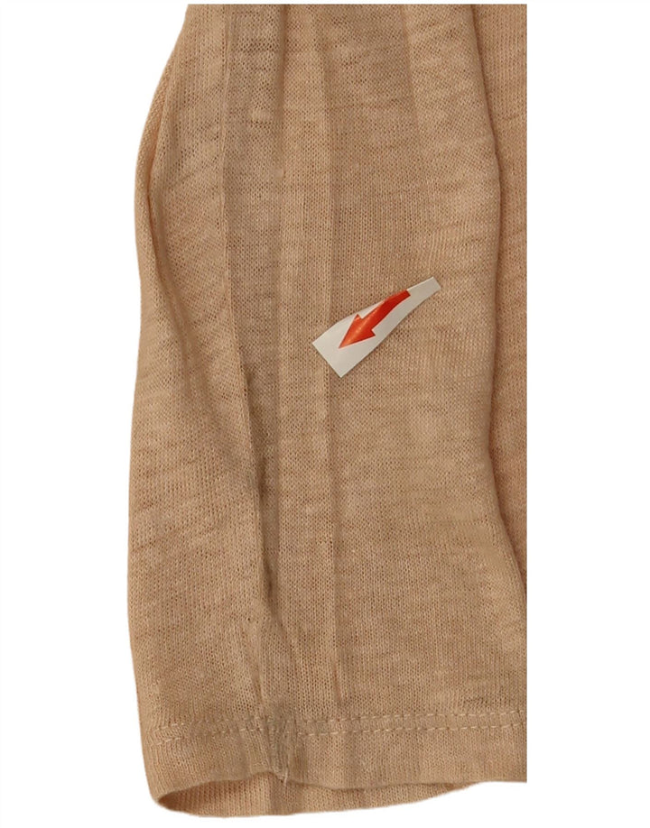 Zara Femme Top Manches Longues UK 10 Petit Beige