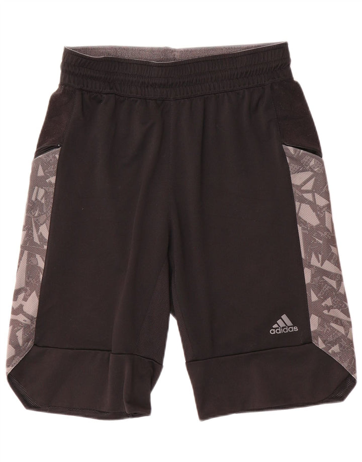 Adidas Short de sport pour homme Petit polyester géométrique noir