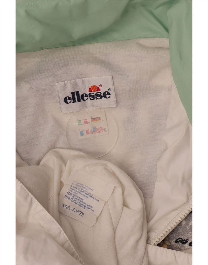 Ellesse Veste de survêtement pour homme IT 46 Small Blanc Colorblock Polyester