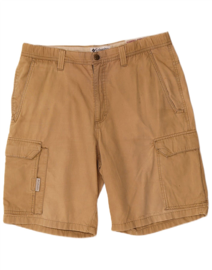 Columbia Short Cargo Homme Moyen W32 Beige Coton
