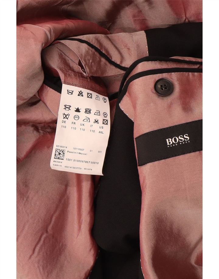 Hugo Boss Veste blazer à 2 boutons pour homme US 46 3XL Laine noire