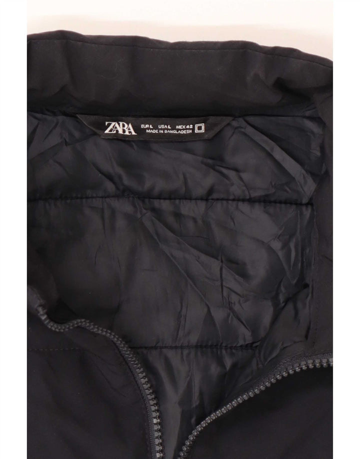 Zara Veste matelassée pour homme UK 40 Large Bleu marine