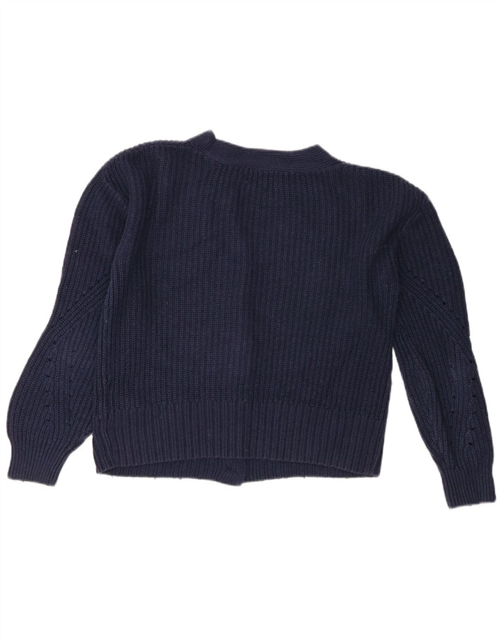 Marks & Spencer Pull cardigan court pour femme UK 10 Small Bleu marine