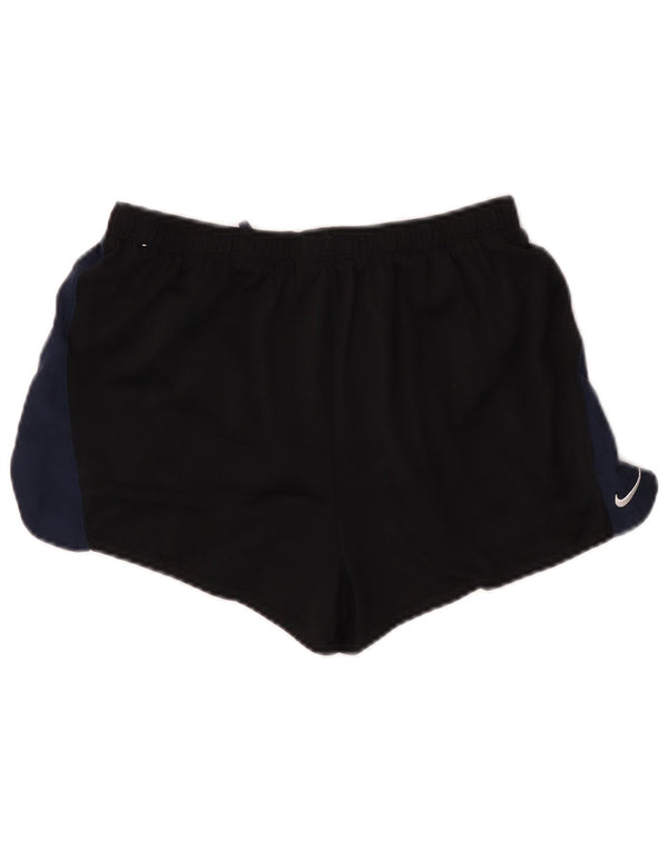 Nike Short de sport Dri Fit pour femme UK 12 Polyester color block noir moyen