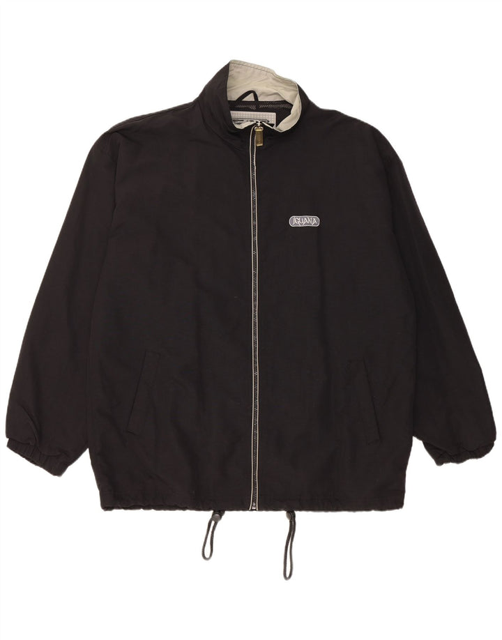 Iguana Veste de pluie pour homme UK 40 Large Noir Nylon