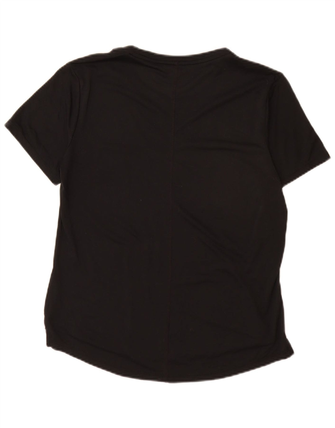 Nike Womens Dri Fit T-Shirt Top UK 10 Petit Noir Polyester